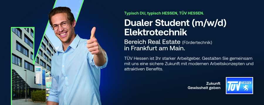 Dualer Student (m/w/d) Elektrotechnik Real Estate Fördertechnik in Frankfurt am Main