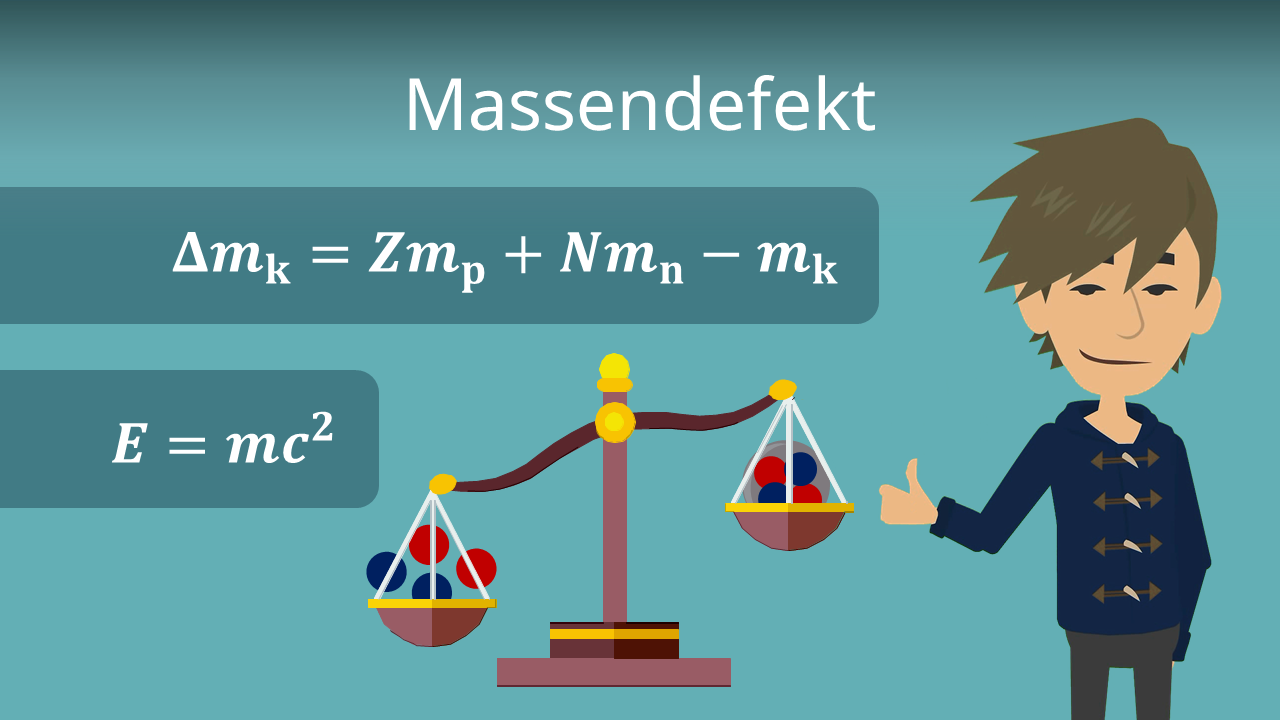 Massendefekt • Erklärung, Berechnung und Beispiel · [mit Video]