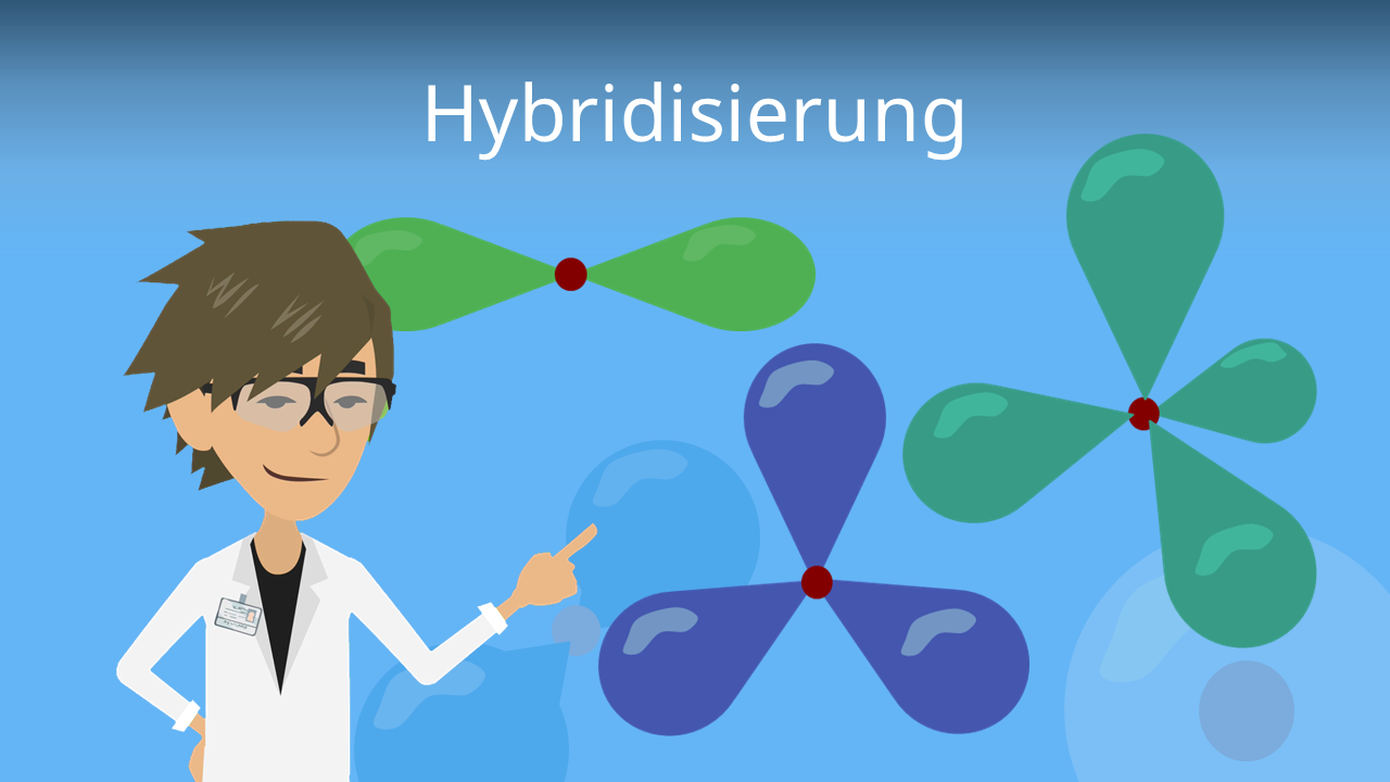 Hybridisierung • sp, sp2 und sp3 Hybridisierung · [mit Video]