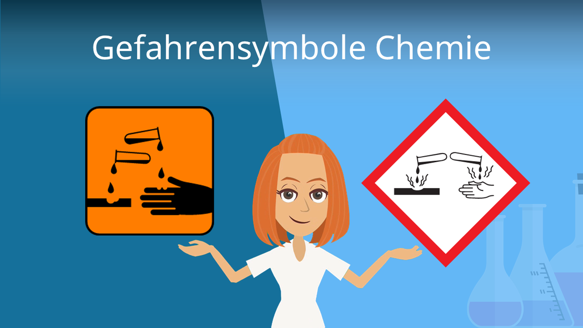 Gefahrensymbole Chemie • einfach erklärt: mit Liste · [mit Video]