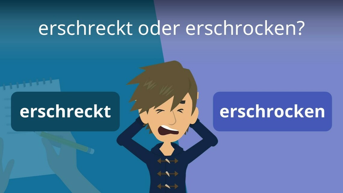 Was heißt erschrocken auf Deutsch?